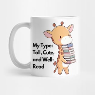 Cute Well-Read Giraffe Mug